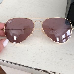 Brand New Gold with Pink Lens Classic Aviator